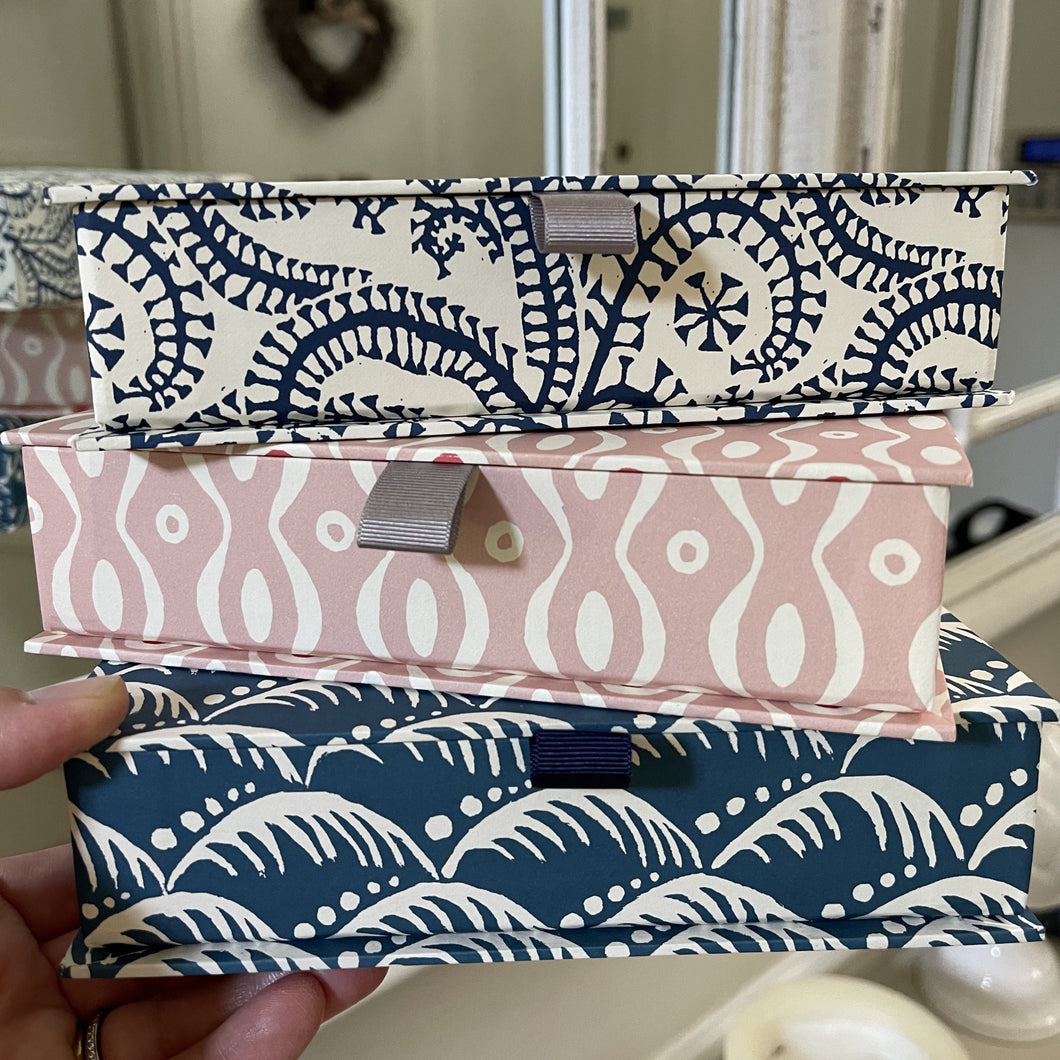 Postcard Box  Wave in Indigo 